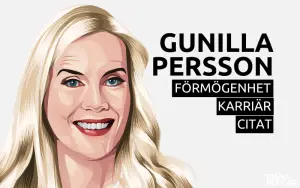Gunilla Persson förmögenhet karriär citat